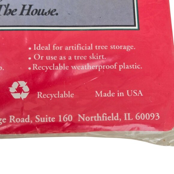 Santas Best Tree Removal Bag 90 Inch Christmas Tree Skirt NOS Holiday Collectibl - Picture 4 of 10